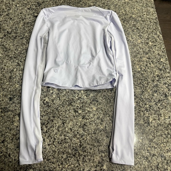 Lululemon Tight-Fit Lined Long-Sleeve Shirt Blissful Blue - Picture 1 of 4